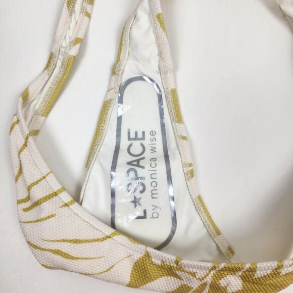 L*Space Rylee Bikini Bottom Itsy Cut in Havana Blooms Green Size Medium - Picture 6 of 6